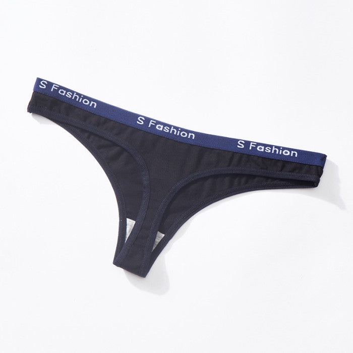 K455 Cotton Alphabet Sexy Seamless Low-Rise Temptation Thong