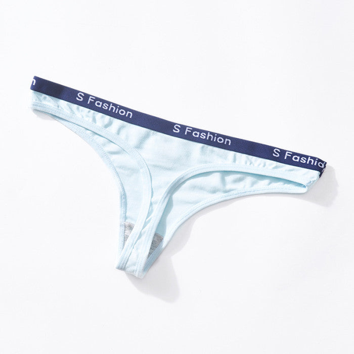 K455 Cotton Alphabet Sexy Seamless Low-Rise Temptation Thong