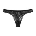 F911 Black Sexy Lady Lace Thong Seductive Low-waist T-Back Undie