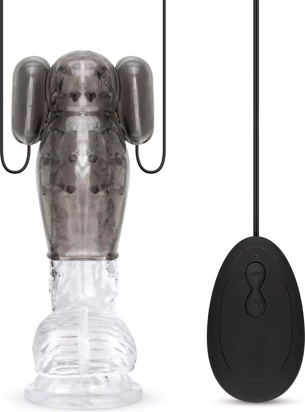 X019 -  20 Speeds Black Color Penis Trainer with 2 Vibrators