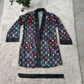 KJ115 Black Letter Printed Robe