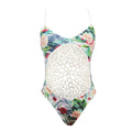 SK53 Floral Crochet Centered One-Piece Swimsuit