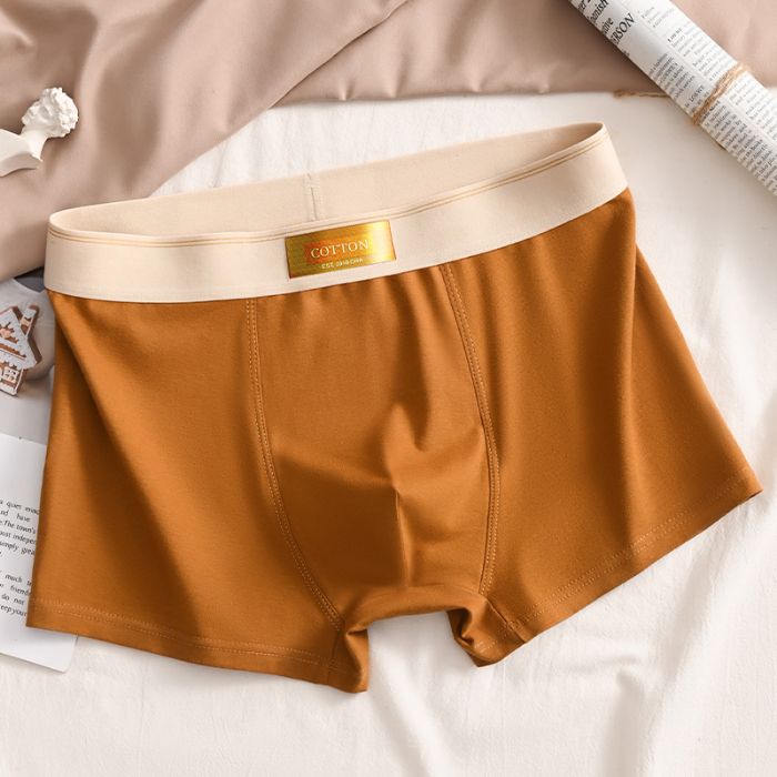 AL918 Men Breathable Woven Cotton with Silk and Spandex Boxer
