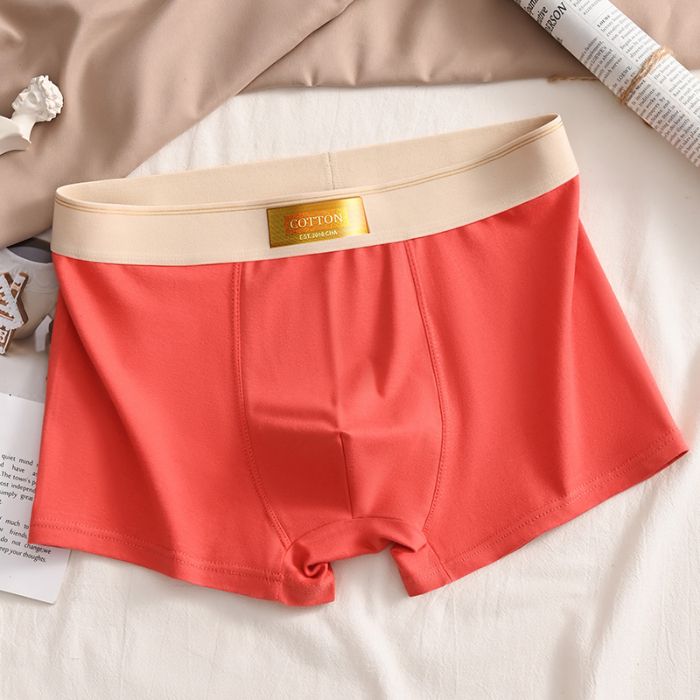AL918 Men Breathable Woven Cotton with Silk and Spandex Boxer
