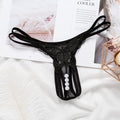 2163 Butterfly Beaded Open Crotch Thong