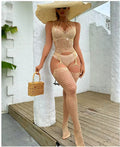 T692 Rhinestone Suspender Fishnet Bodystocking