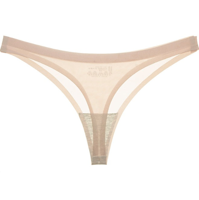 9788 Transparent Ice Silk Traceless Women's Thong