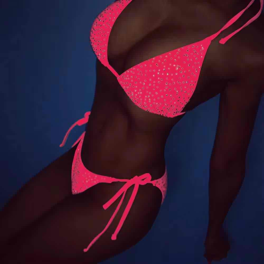 AE182 Two Piece Studded Bikini Set