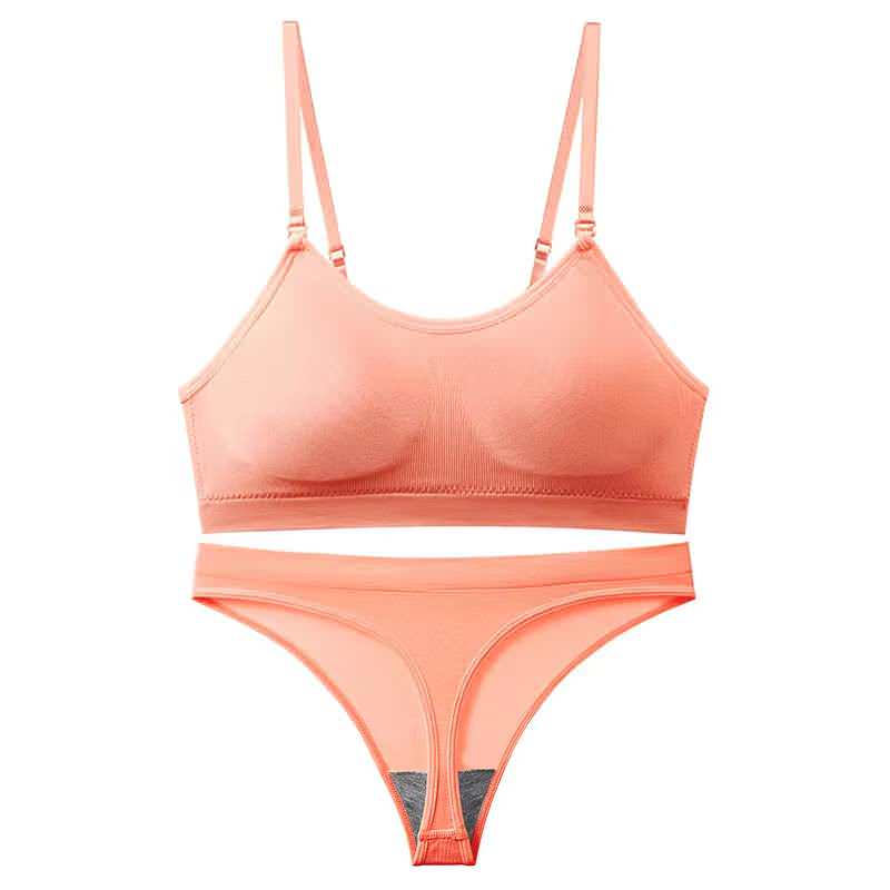 RC73 Rib Crop Top Brassiere and Panty Set