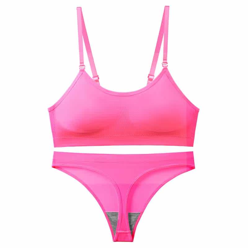 RC73 Rib Crop Top Brassiere and Panty Set