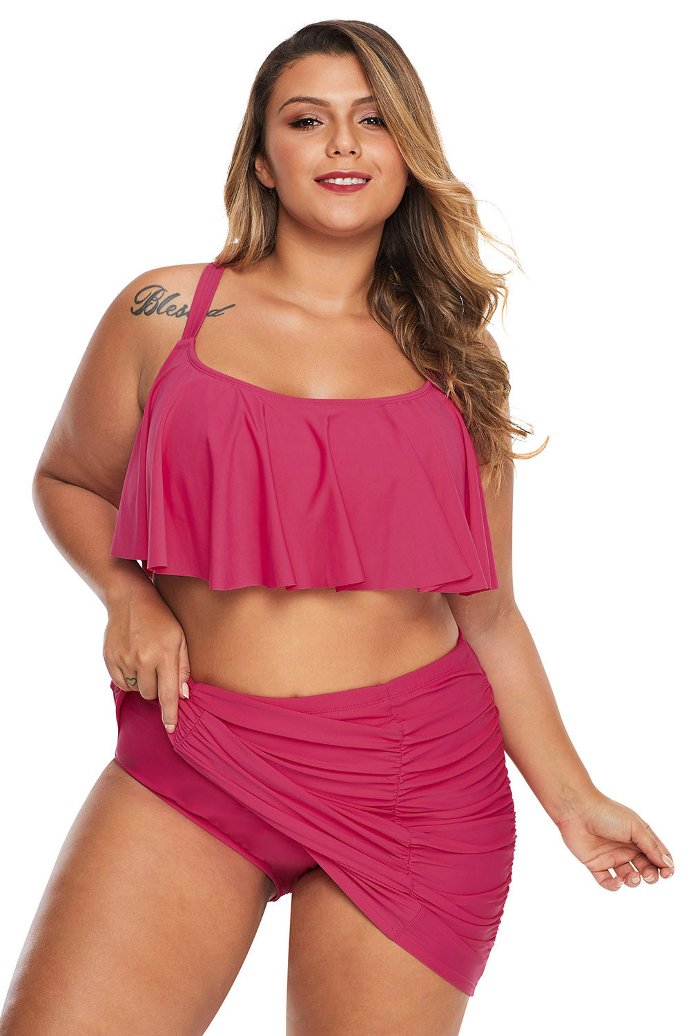 S355 Red Strappy Rush Two Piece Swimwear