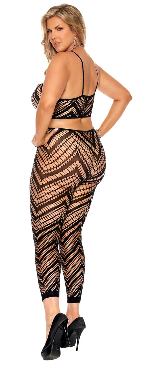 12082Q Zig Zag Net Cami and Legging
