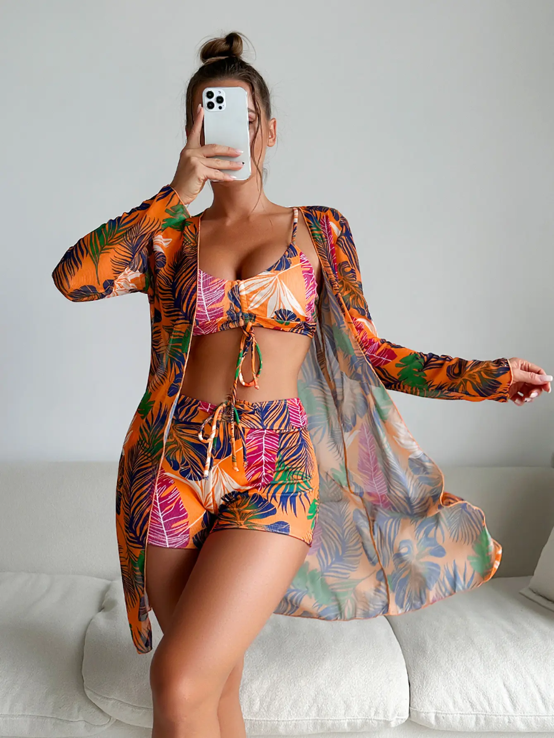 SL605 3 Piece Digital Print Bikini Set