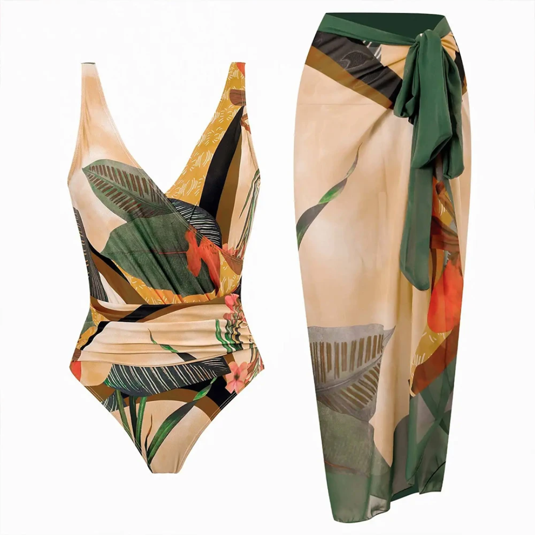 FS87 One Piece With Skirt Style Cover Up