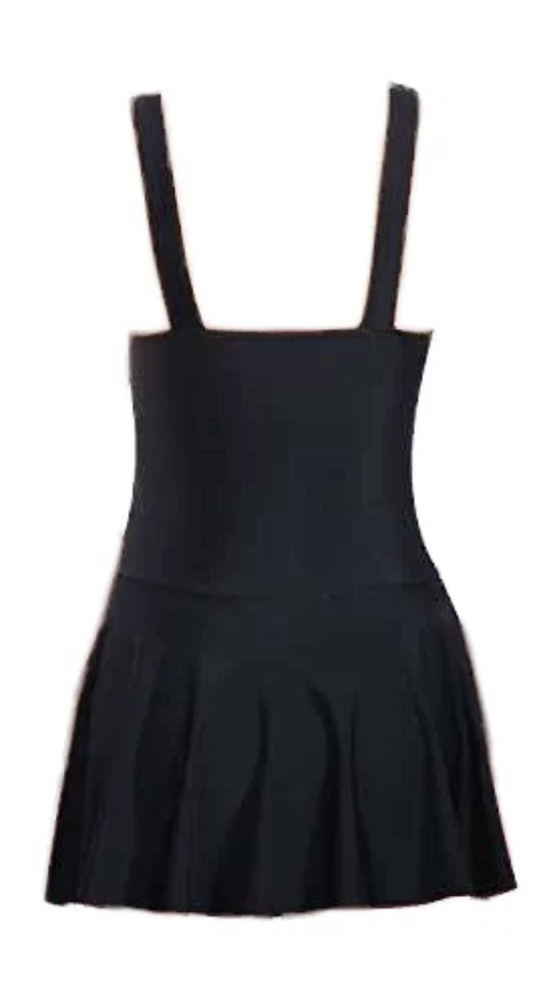 SL252 Solid Black Swimdress