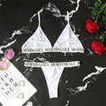 41SL White Bra And Thong Bralette Underwear Set