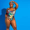 KA151 Abstract Painted One Piece Swimsuit