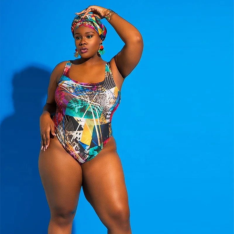 KA151 Abstract Painted One Piece Swimsuit