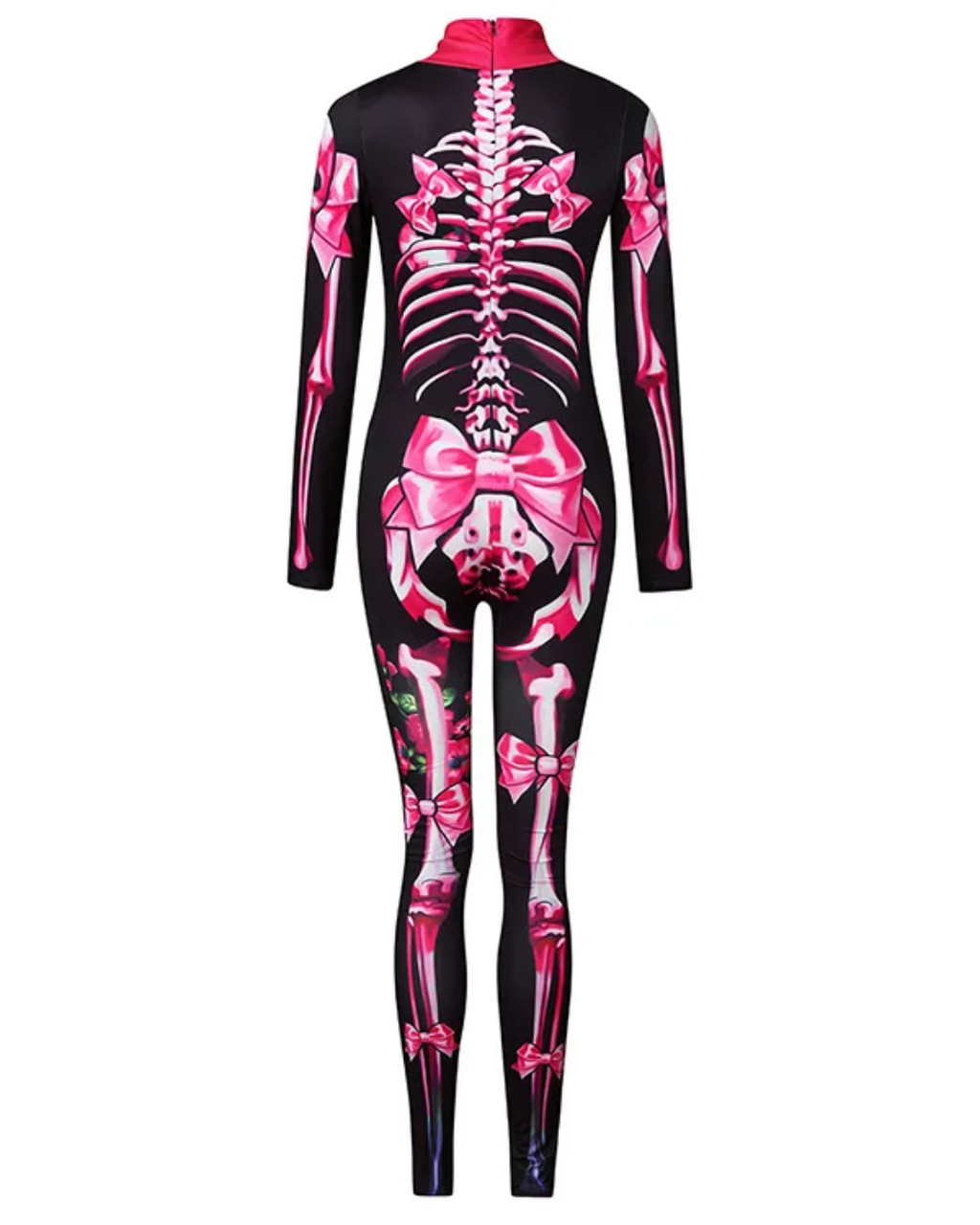 HP37 Pink Day of the Dead Catsuit Skeleton Costume Jumpsuit