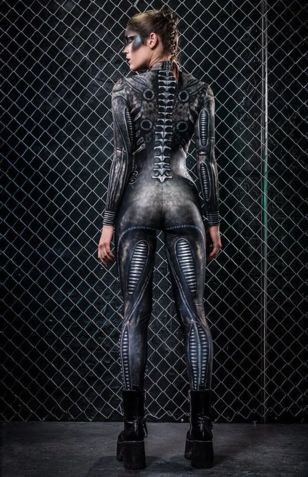 CH523 Halloween Ghost Skeleton Bodysuit/Jumpsuit