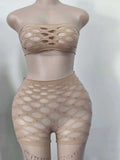 TQ208 Pothole Style Bandeau Top and Short Set