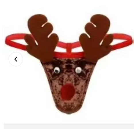 MJ115 Brown Velvet Deer G-String