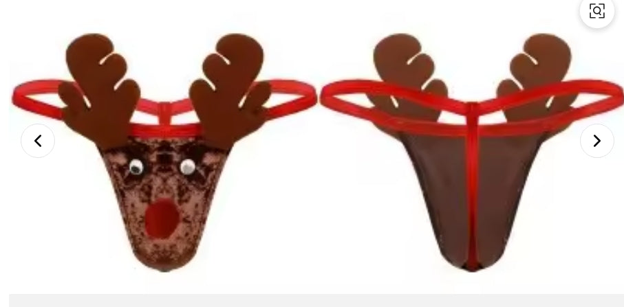MJ115 Brown Velvet Deer G-String