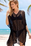 KC291 Beach Blouse Hollow Knitted Bikini Blouse