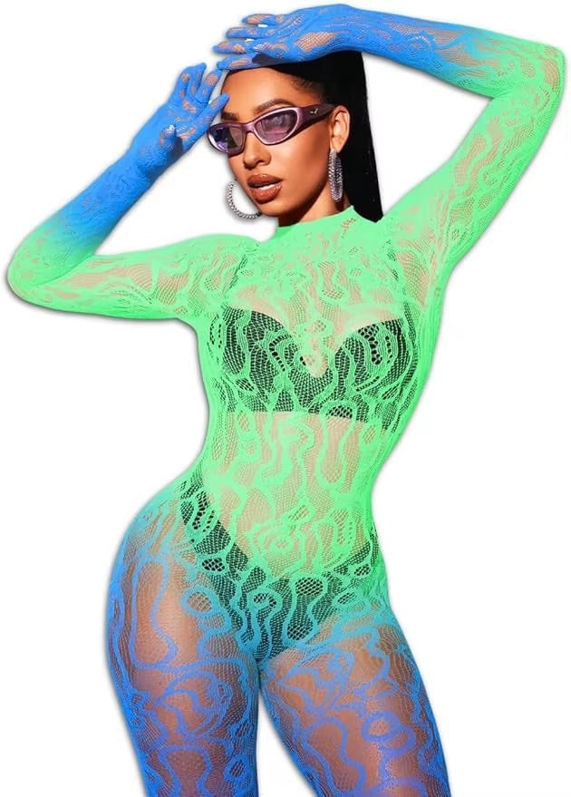 K834 Lace Full Coverage Bodystocking