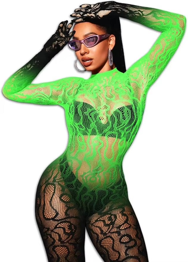 K834 Lace Full Coverage Bodystocking