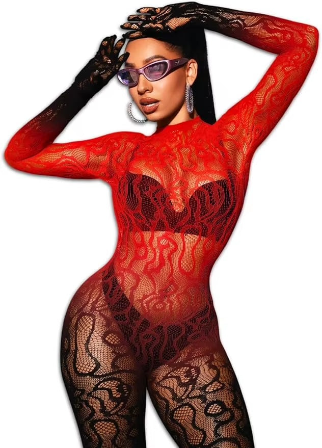 K834 Lace Full Coverage Bodystocking