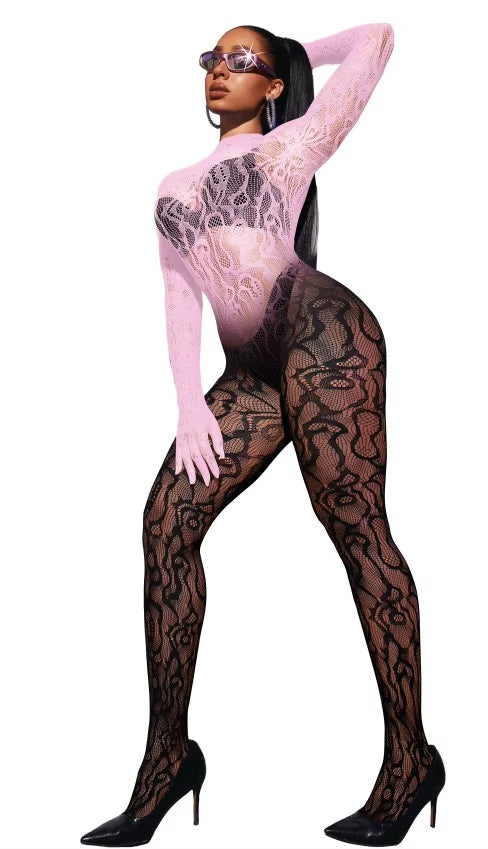 K834 Lace Full Coverage Bodystocking