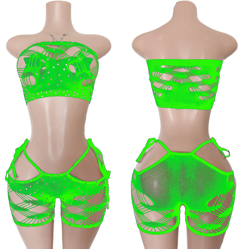 NT97 Rhinestone Shredded 2-Piece