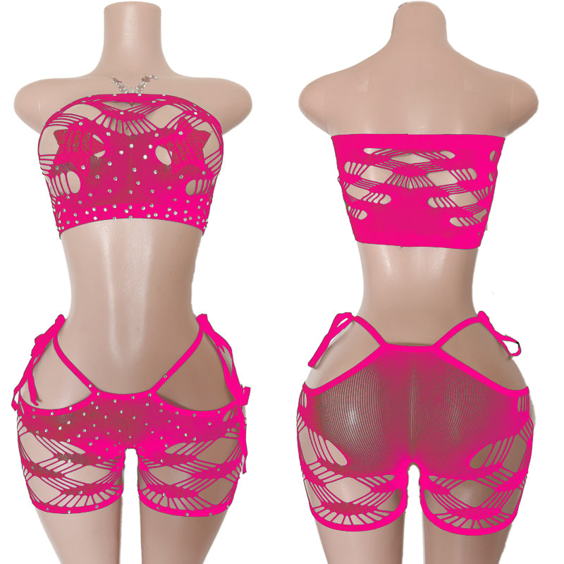 NT97 Rhinestone Shredded 2-Piece