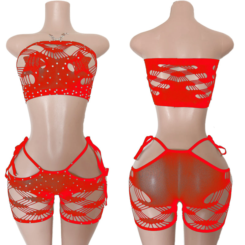 NT97 Rhinestone Shredded 2-Piece