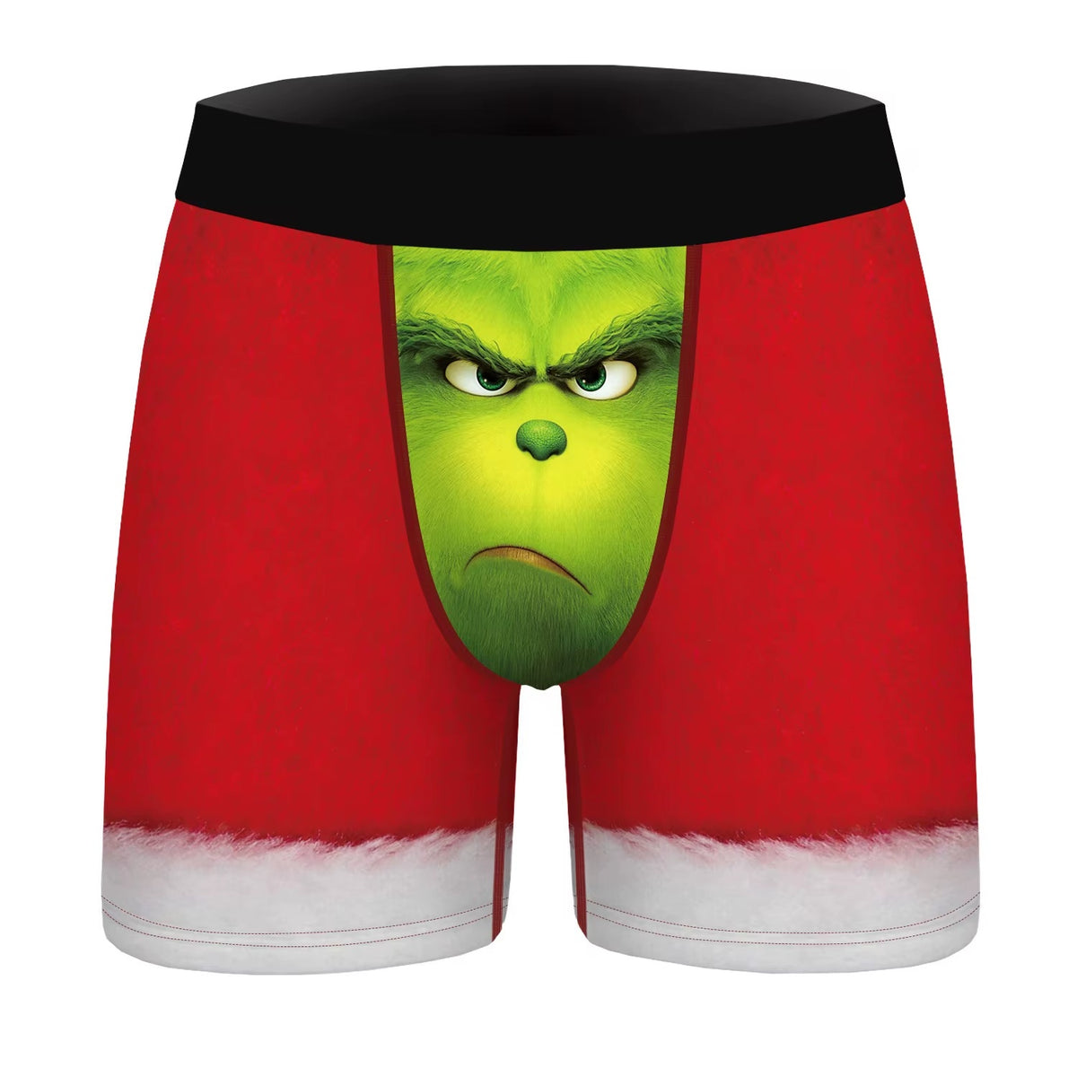 M398R Grinch Face Men Digital Printed Midi Boxer