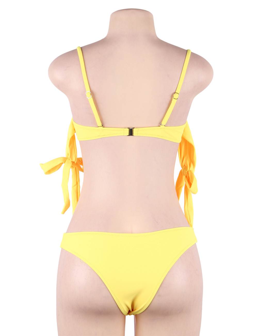 SY344 Yellow Bandage Rhinestone Bikini Set