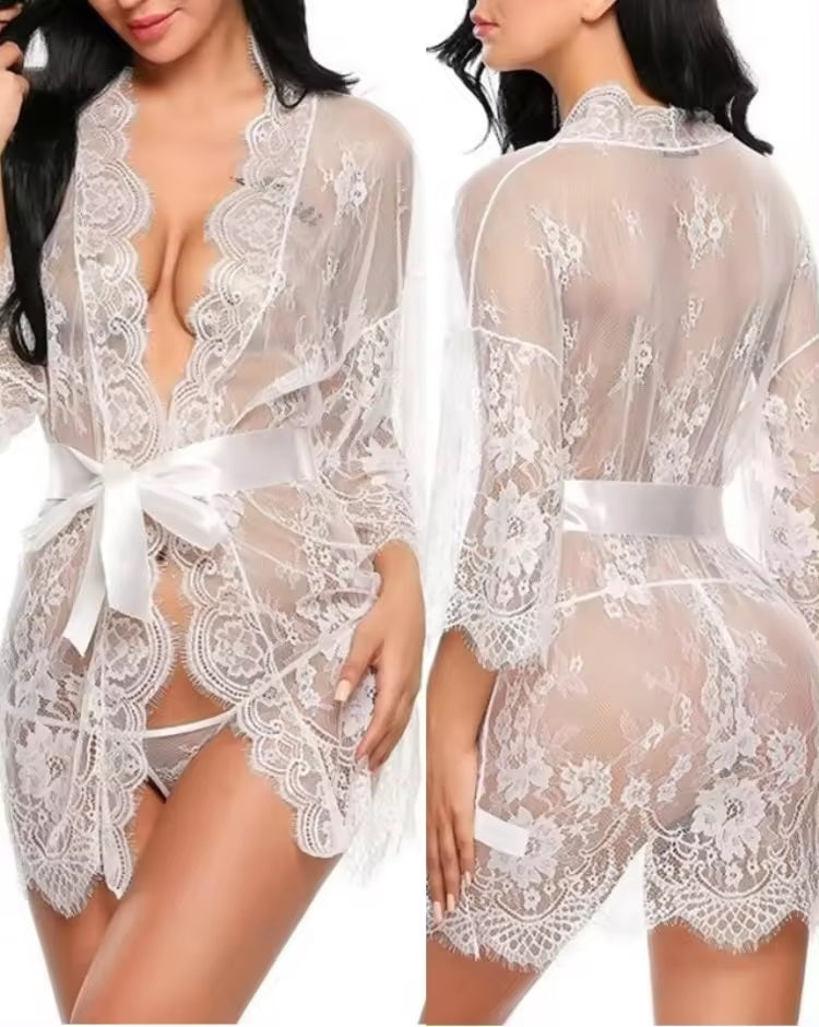 Y281 Lace Robe w/T-String