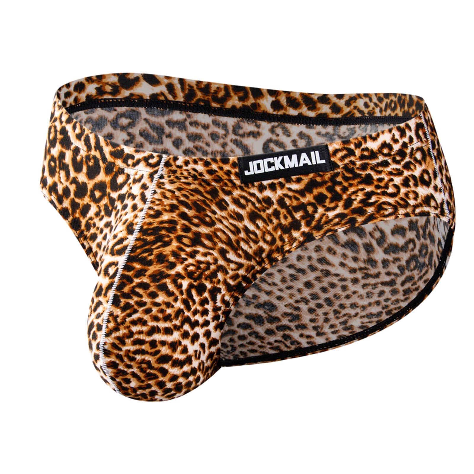 J394 Mid Rise Leopard Print Men Brief