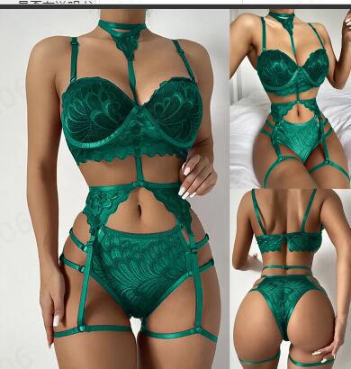 X441 Three-Piece Lace Erotic Lingerie Set