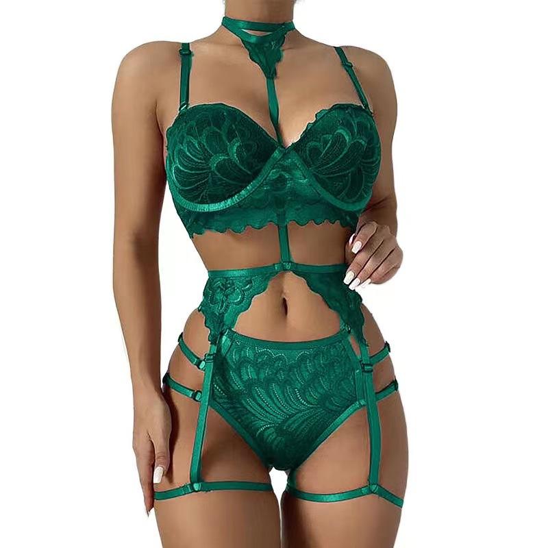 X441 Three-Piece Lace Erotic Lingerie Set