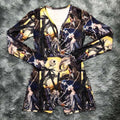T112 Beetlejuice Inspired Women One Piece  Long Sleeve Pajama