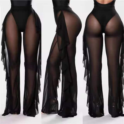 AL400 Mesh Pants Sheer Swimsuit Cover Up