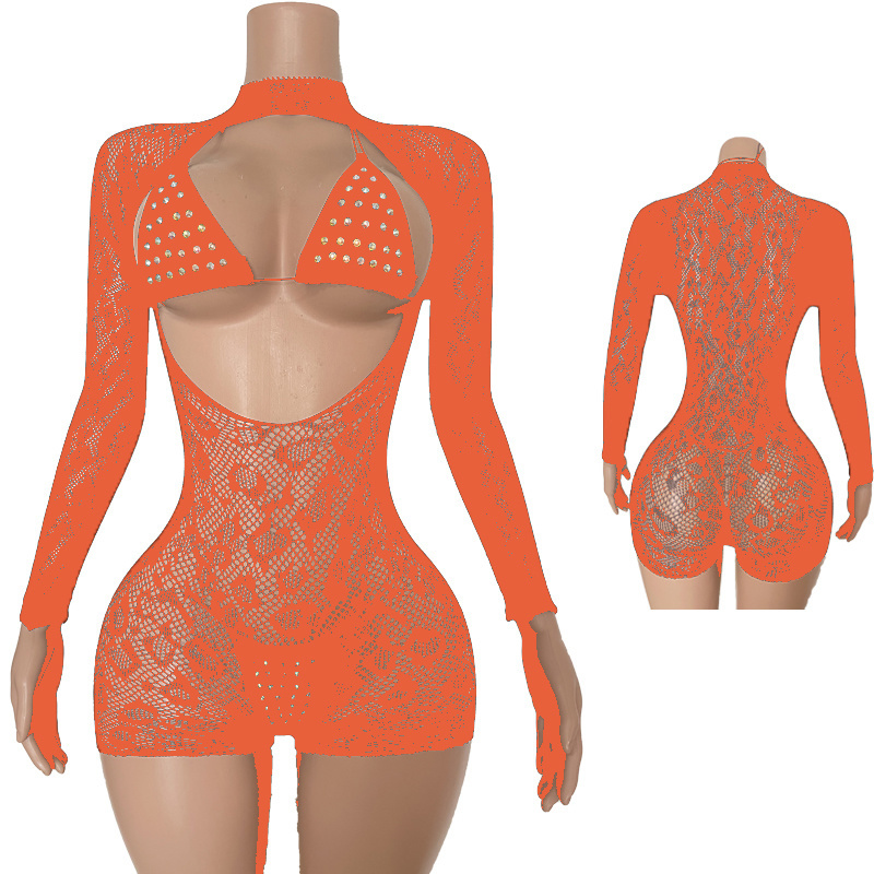 L215 - 3Pieces Exotic Dancewear Diamond Outfits