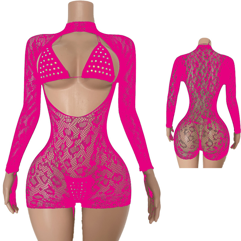 L215 - 3Pieces Exotic Dancewear Diamond Outfits