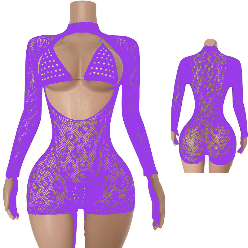 L215 - 3Pieces Exotic Dancewear Diamond Outfits