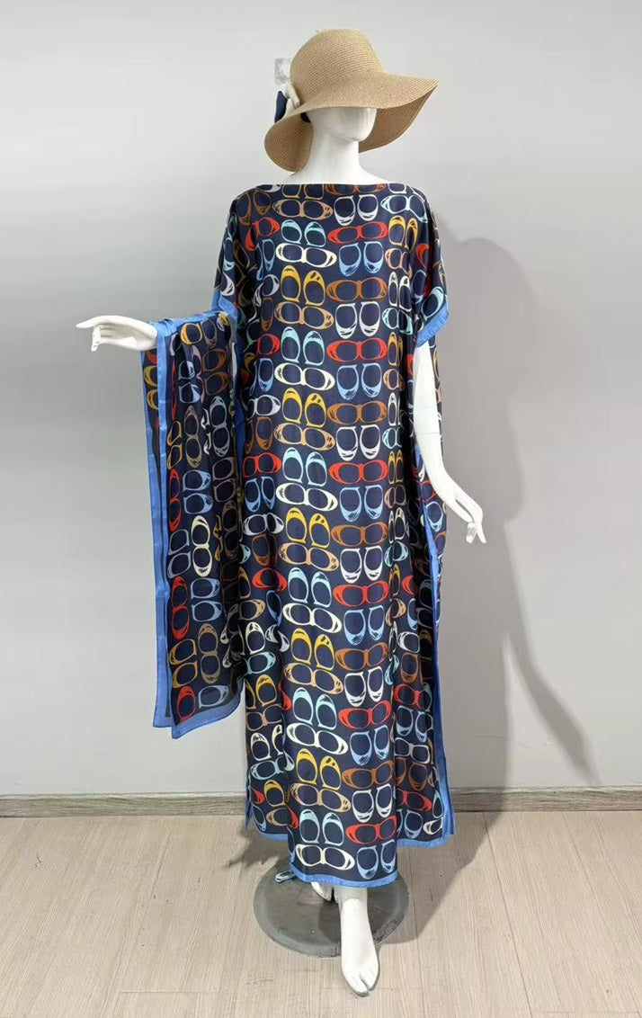 CM Satin Full Length Kaftan/MooMoo