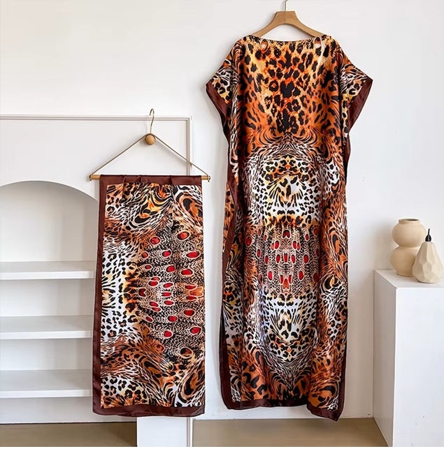 CM Satin Full Length Kaftan/MooMoo
