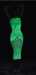 YG14 Luminous Strapless Fishnet Chemise O/S