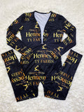 KB944 Black/Gold Hennessy Adult Long Onesie